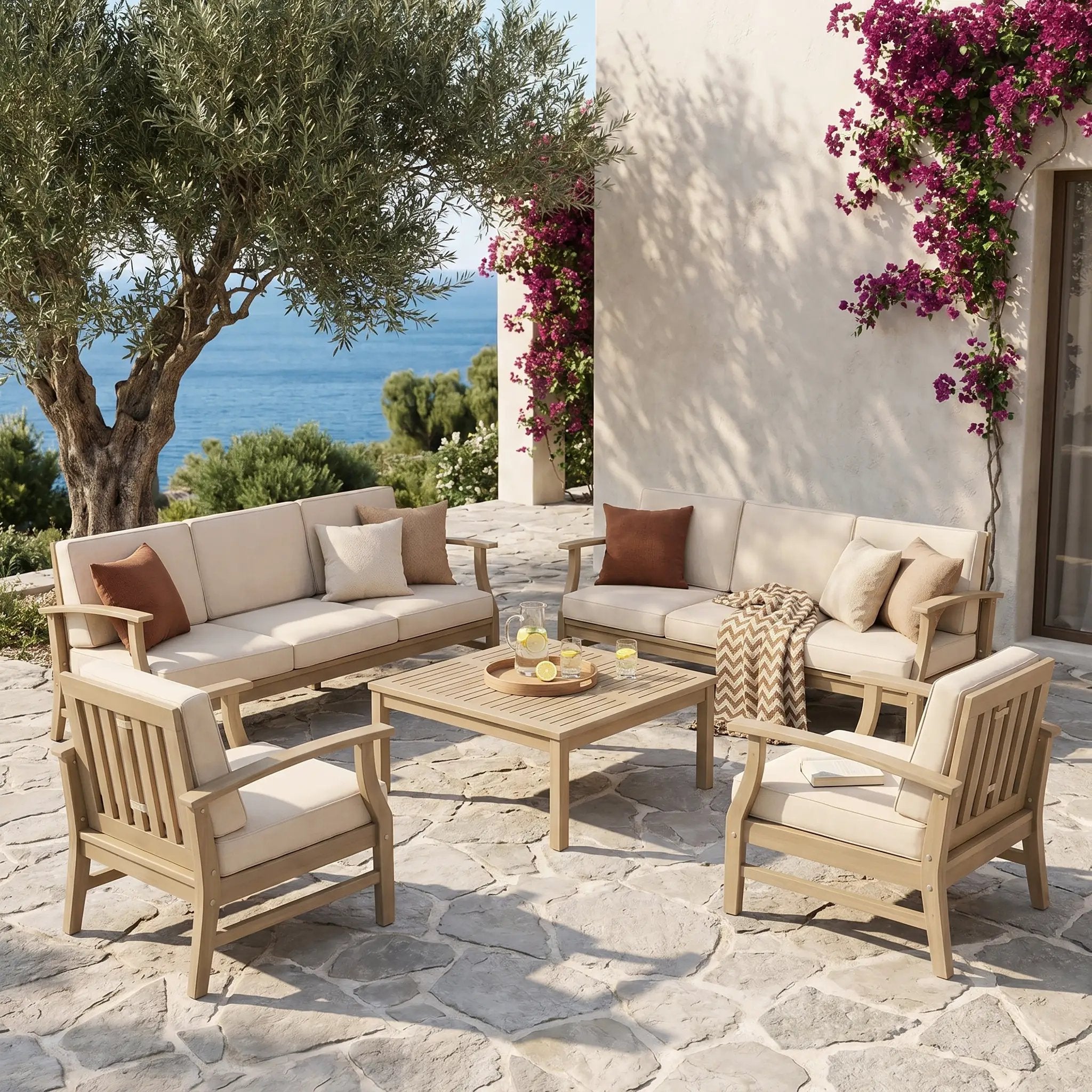 Perla Outdoor 8-Seater Patio Conversation Set by HouseOfZazla