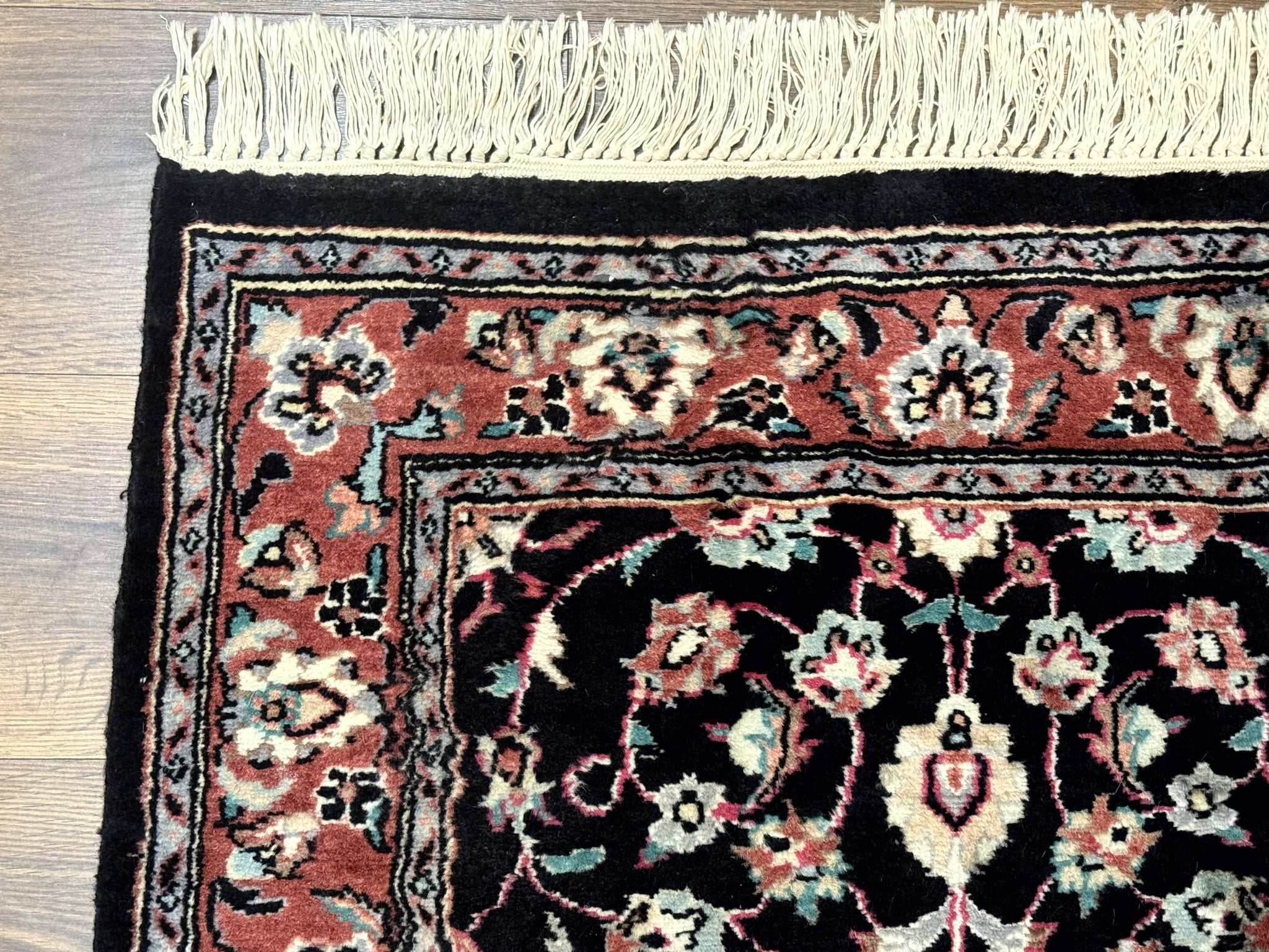 Pak Persian Runner Rug 2.8 x 10, Dark Blue, Floral Allover, Wool by Jewel Rugs