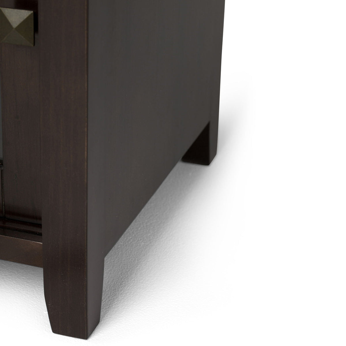 Handcrafted Solid Wood TV Stand with Glass Doors - Black or Dark Brown, photo 6 of 14