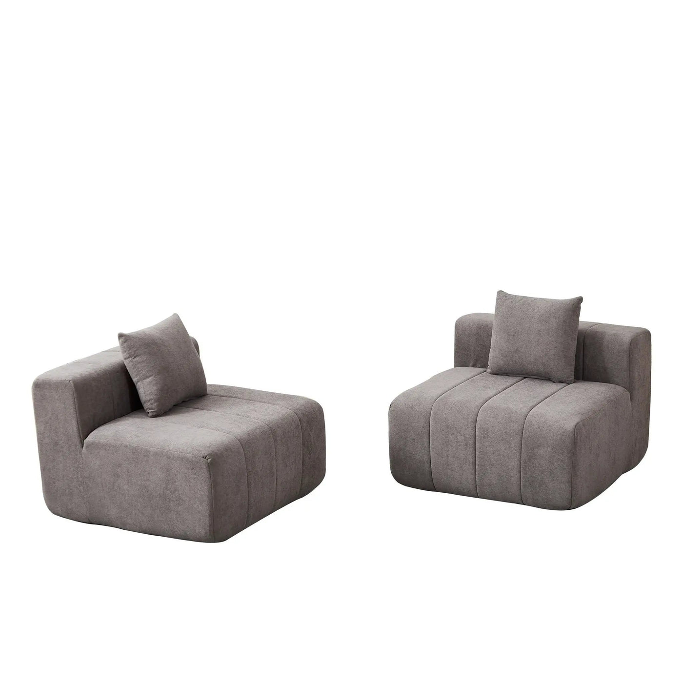 Modular Sectional Sofa With 2 Pillows, Symmetrical Design by HouseOfZazla