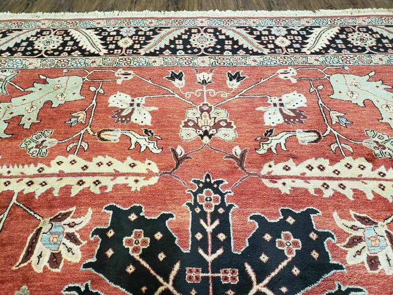 10' X 14' Vintage Hand Made Turkish Wool Rug Carpet Red Black Hand Knotted Nice by Jewel Rugs
