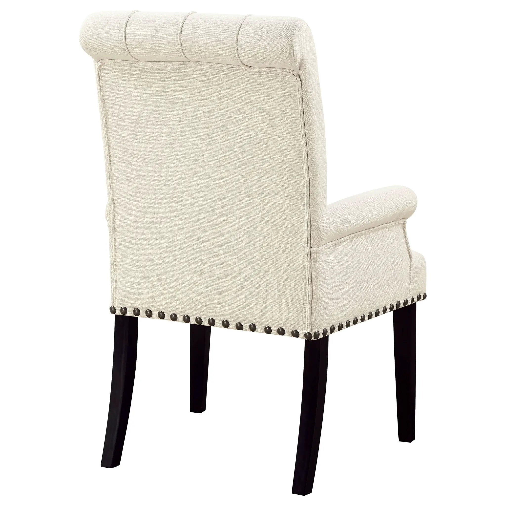 Vaughn - Upholstered Dining Chair With Tapered Legs And Nailhead Trim - Beige by HouseOfZazla
