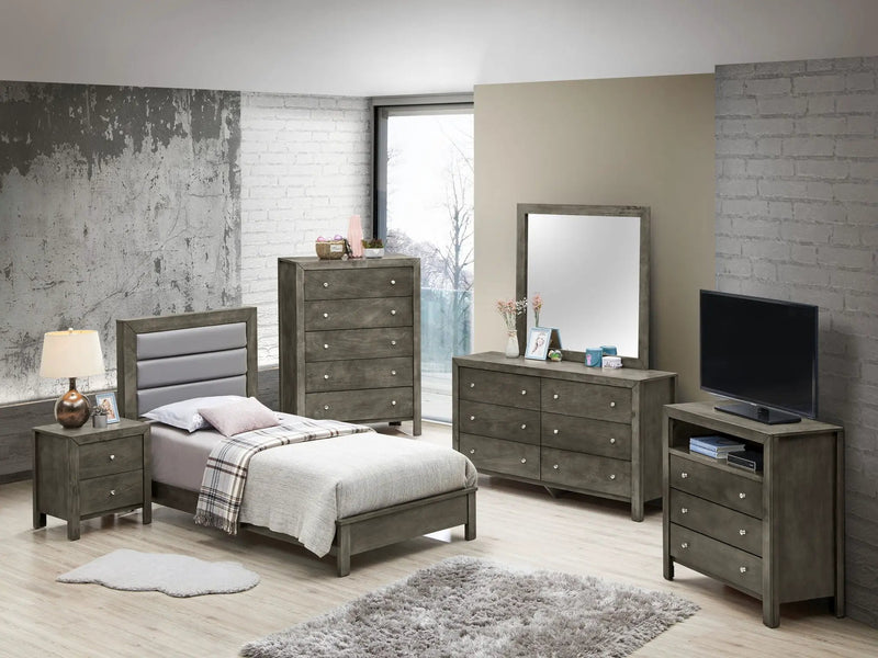 Transitional Modern Design Bed by Unique Piece Furniture