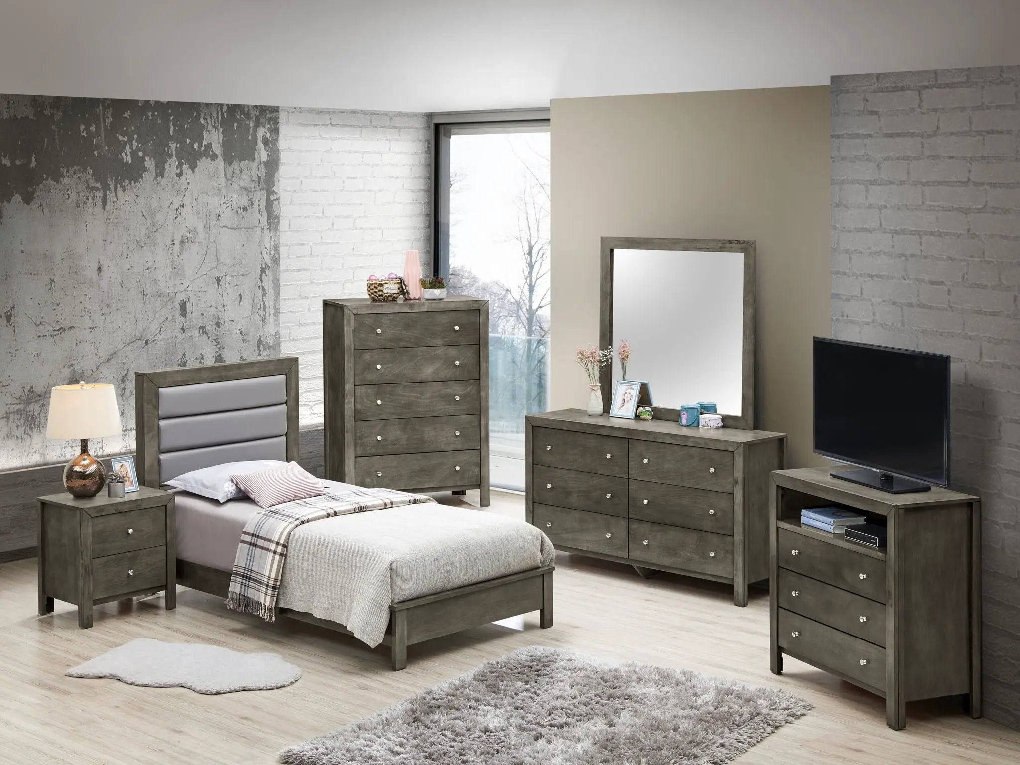 Transitional Modern Design Bed by HouseOfZazla