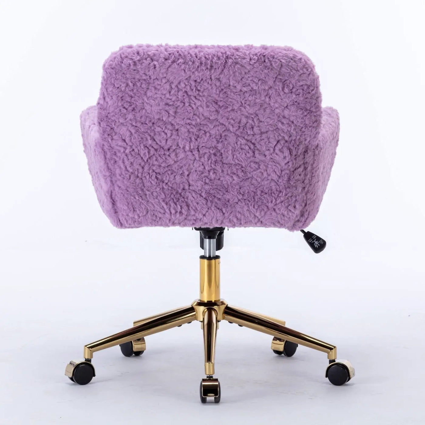 Office Chair, Artificial Rabbit Hair Home Office Chair With Metal Base, Adjustable Desk Chair Swivel Office Chair, Vanity Chair by HouseOfZazla