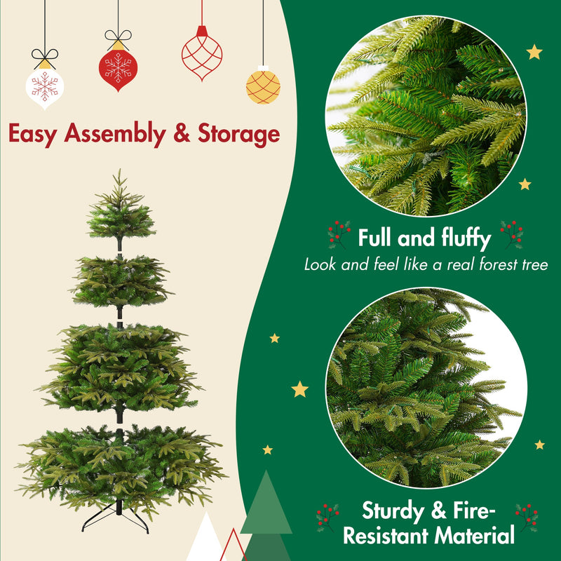 7.5FT Premium Life-Like Full Flocked Christmas Tree, photo 6 of 7