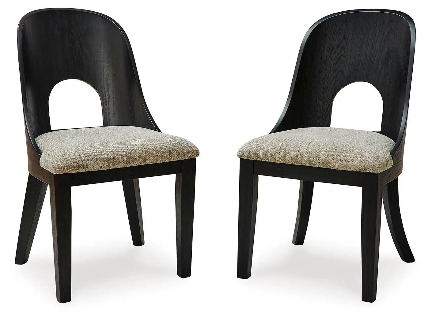 Rowanbeck - Dining Upholstered Side Chair (Set of 2) - Gray / Black by Unique Piece Furniture