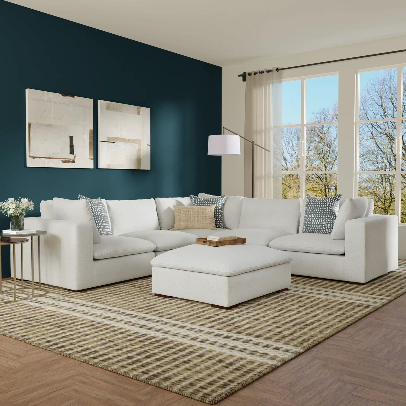 Jasmine - Handcrafted Sofa And Ottoman by HouseOfZazla