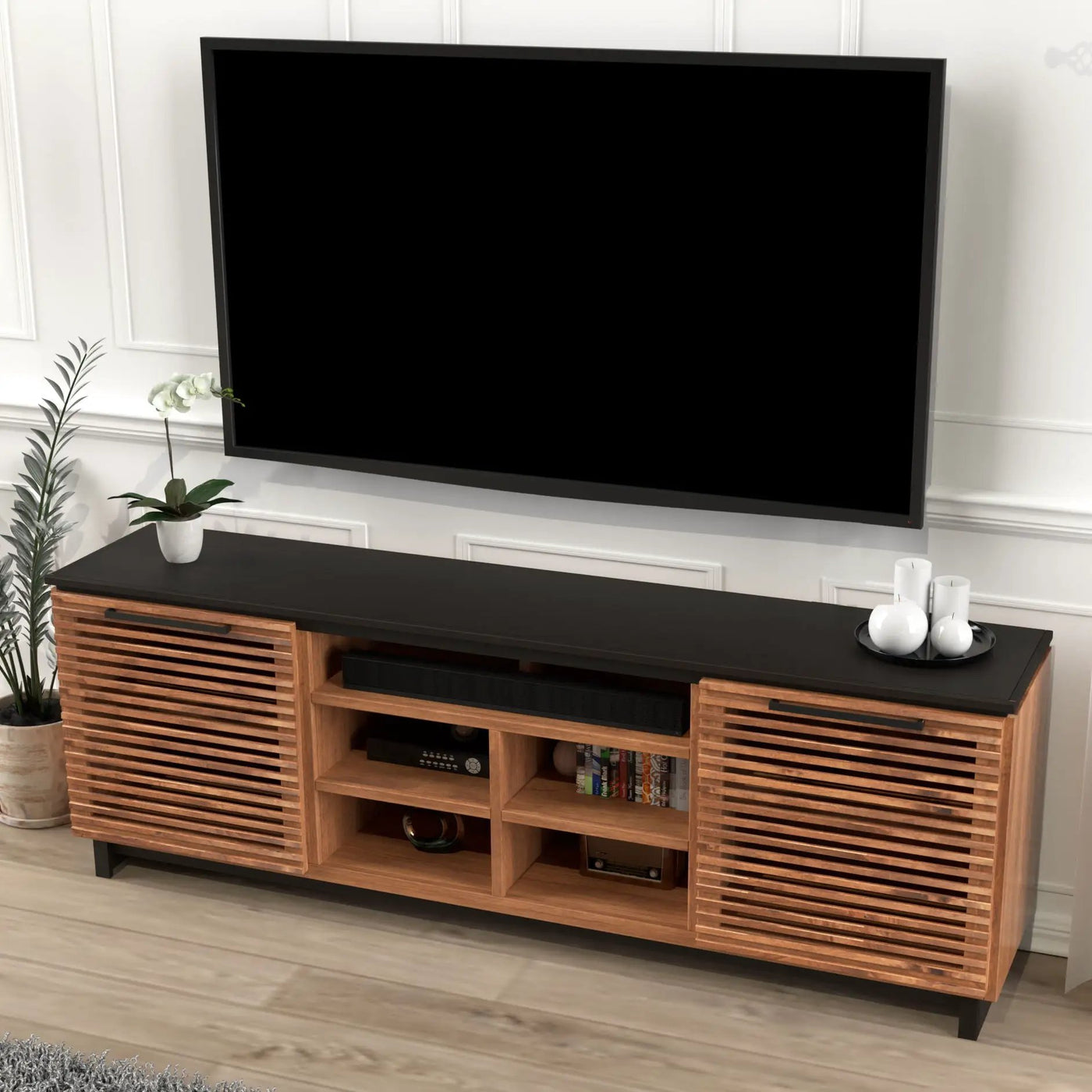 Cable Management TV Stand Console by Unique Piece Furniture