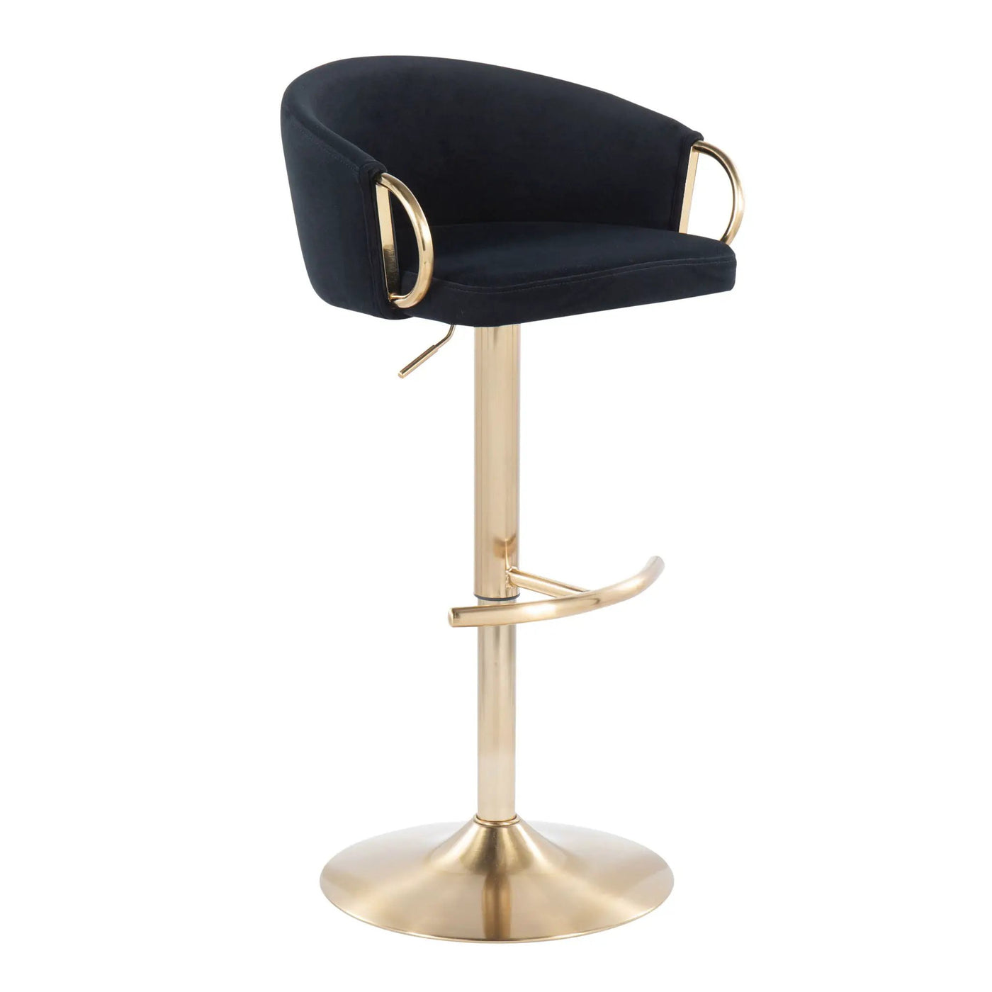 Claire - Contemporary / Glam Adjustable Bar Stool (Set of 2) by HouseOfZazla