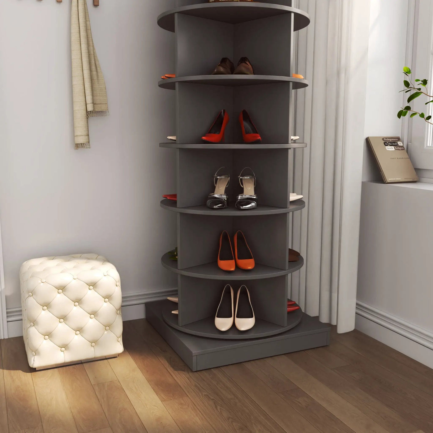 360 Rotating Shoe Cabinet 6 Layers by HouseOfZazla