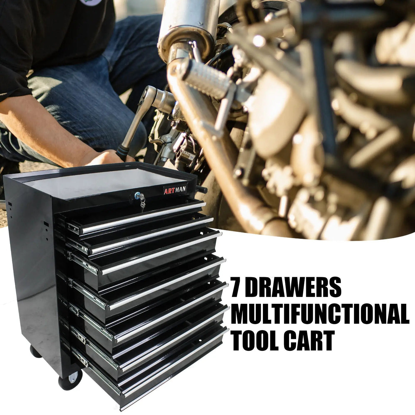 Multifunctional Tool Cart With Wheels And Drawers by HouseOfZazla