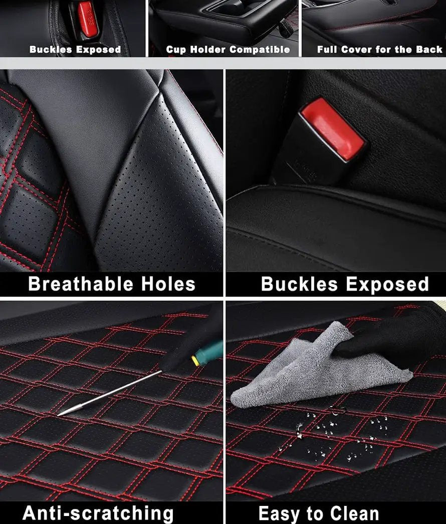 Open Box Huidasource Custom Fit RAV4 Seat Covers Full Coverage, Waterproof Leather Seat Cushion Fit for 2019-2024 Toyota Rav4 XLE LE XLE Premium Limit by Selzalot