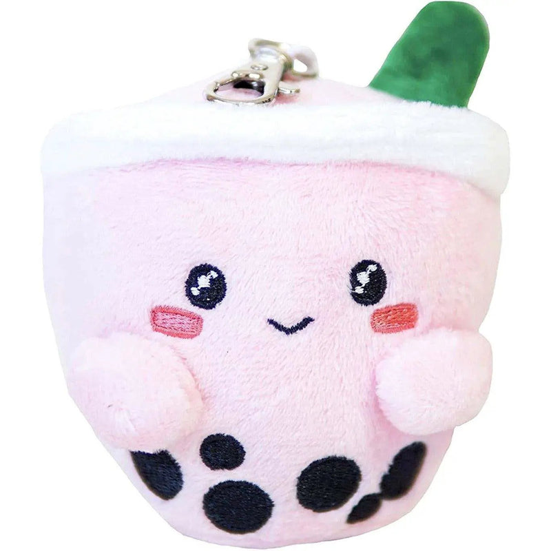 ABC Boba Tea Plush Pink Berry Cute Stuffed Animal Toy for Wallet, Backpack or Purse 5" by Selzalot