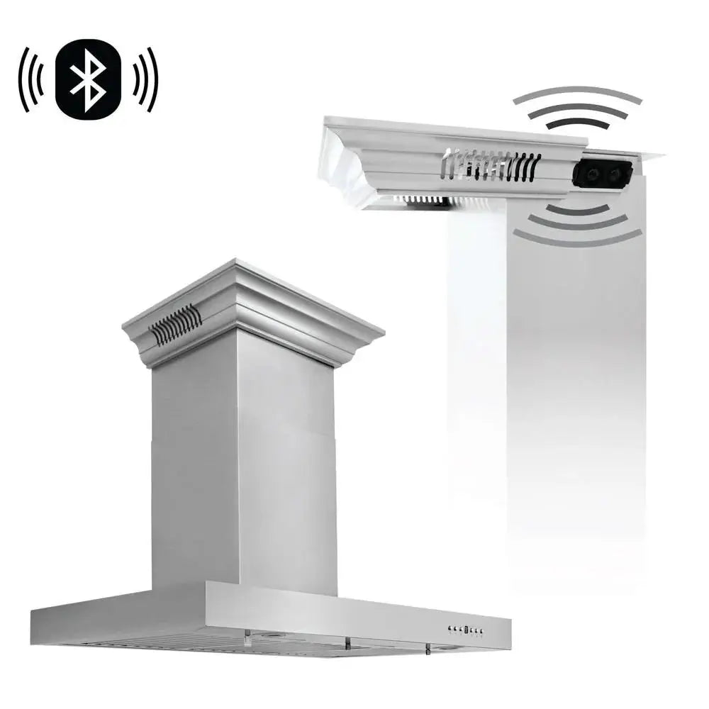 ZLINE Wall Range Hood, CrownSound, Bluetooth Speakers, KECRN-BT by Farmhouse Kitchen and Bath