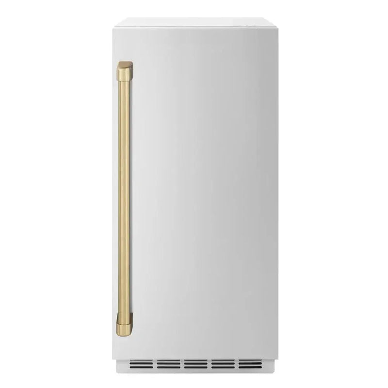 ZLINE 15" Touchstone Gourmet Ice Maker Drain Pump Stainless Steel Door Champagne Bronze IGMDZ-ST-15-CB by Farmhouse Kitchen and Bath