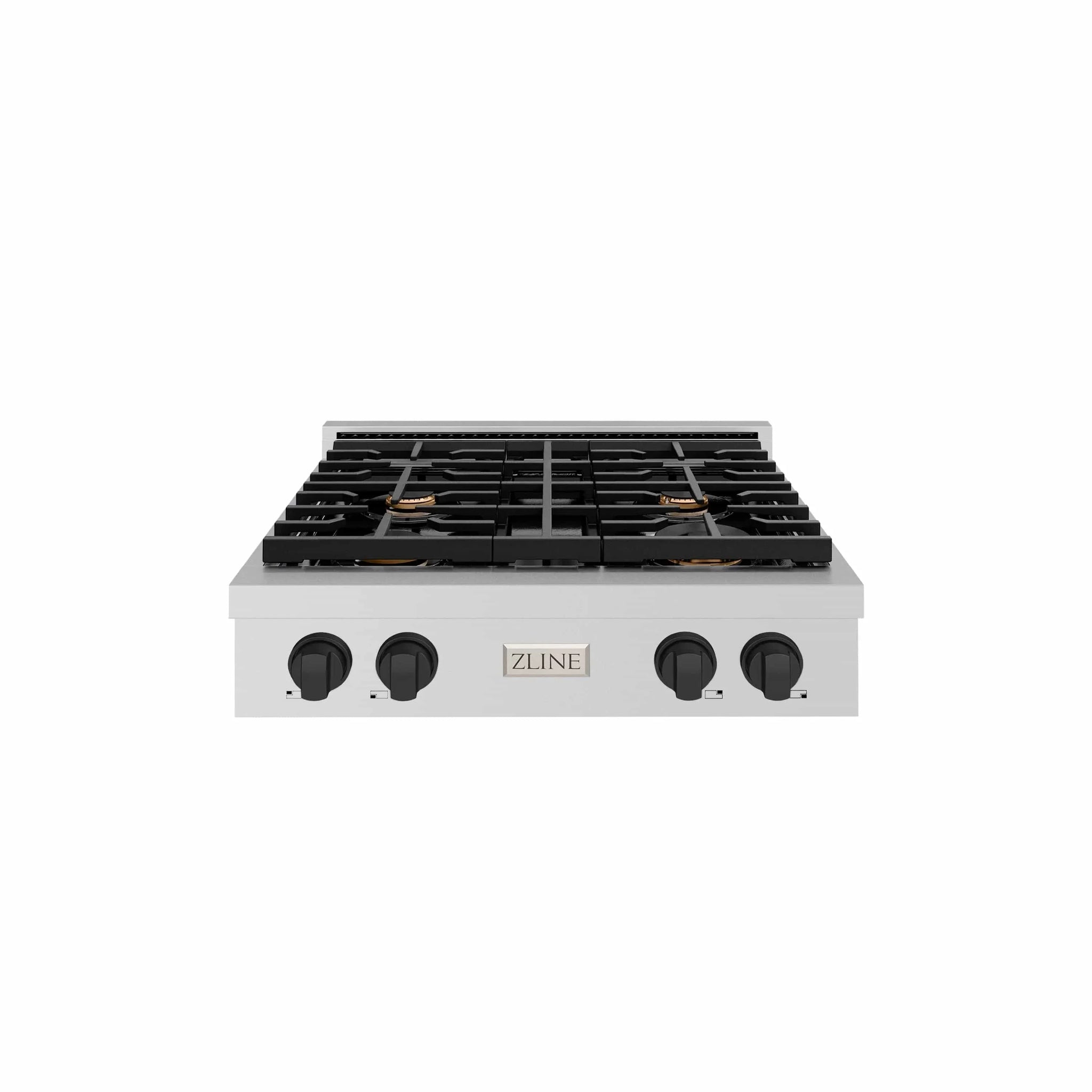 ZLINE 30" Paramount Gas Rangetop Stainless Steel Matte Black SRTZ-30-MB by Farmhouse Kitchen and Bath