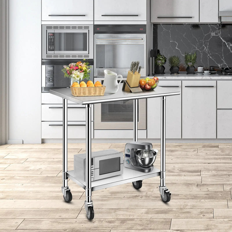 Stainless Steel Commercial Kitchen Prep and Work Table by DirectDeals