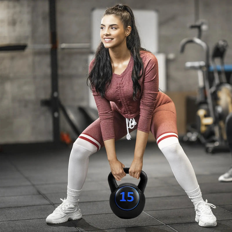 3 Pieces 5 10 15lbs Kettlebell Weight Set by DirectDeals