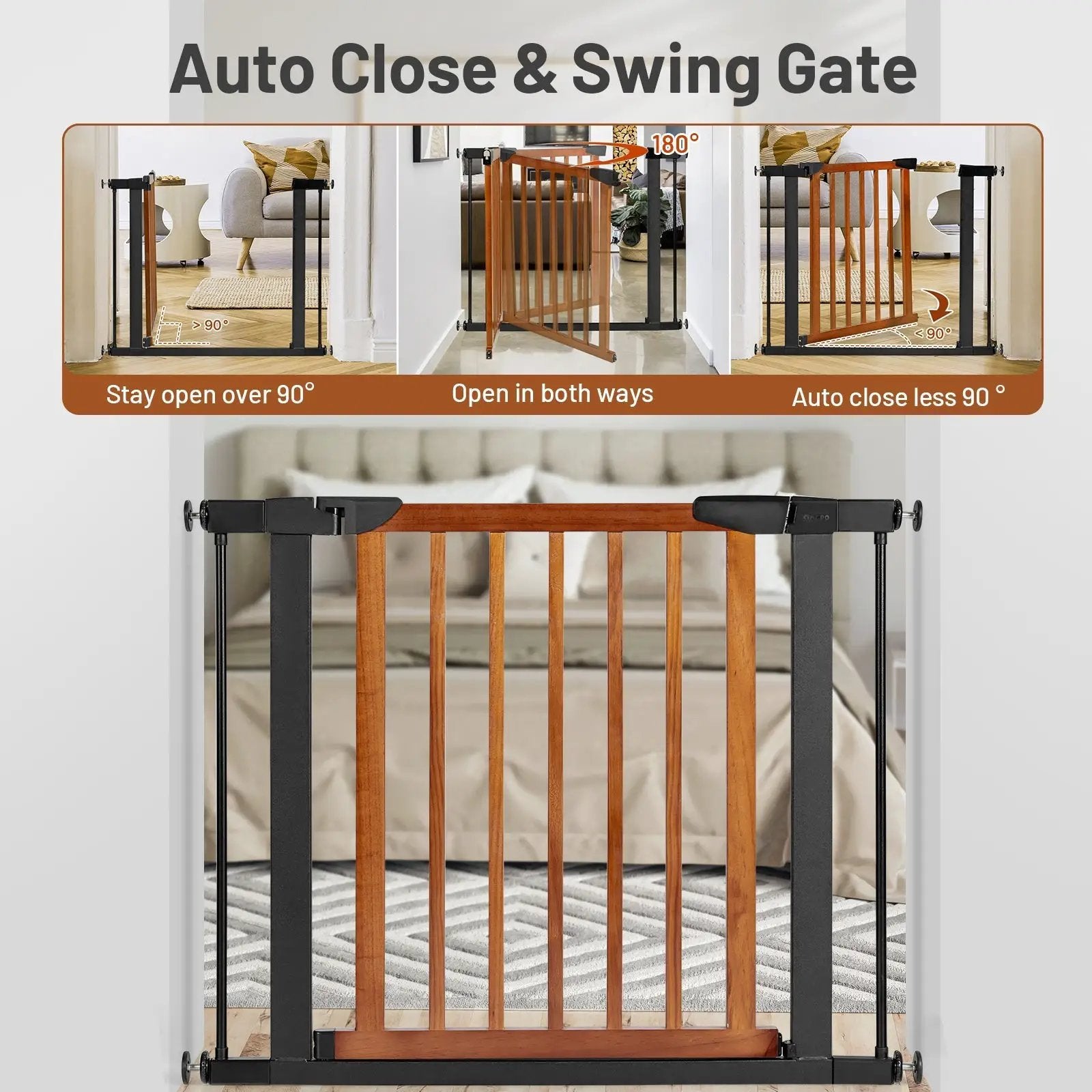 Extendable Safety Gate for Baby and Pet by DirectDeals