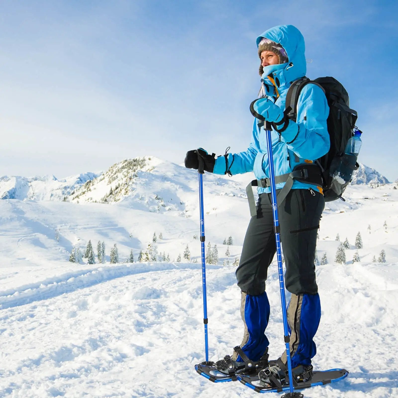 21/25/30 Inch Lightweight Terrain Snowshoes with Flexible Pivot System by DirectDeals