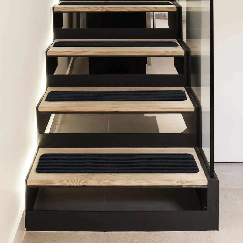 Basic Stair Tread Rugs, Black by Boutique Rugs