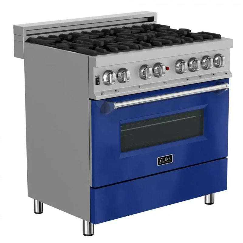 ZLINE 36" Bundle Range RAS-BG-36 & Range Hood 8654BG-36, 2KP-RASBGRH36 by Farmhouse Kitchen and Bath