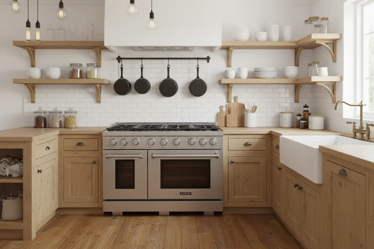 Kucht 48" Freestanding Professional Gas Range KFX4800X-S by Farmhouse Kitchen and Bath