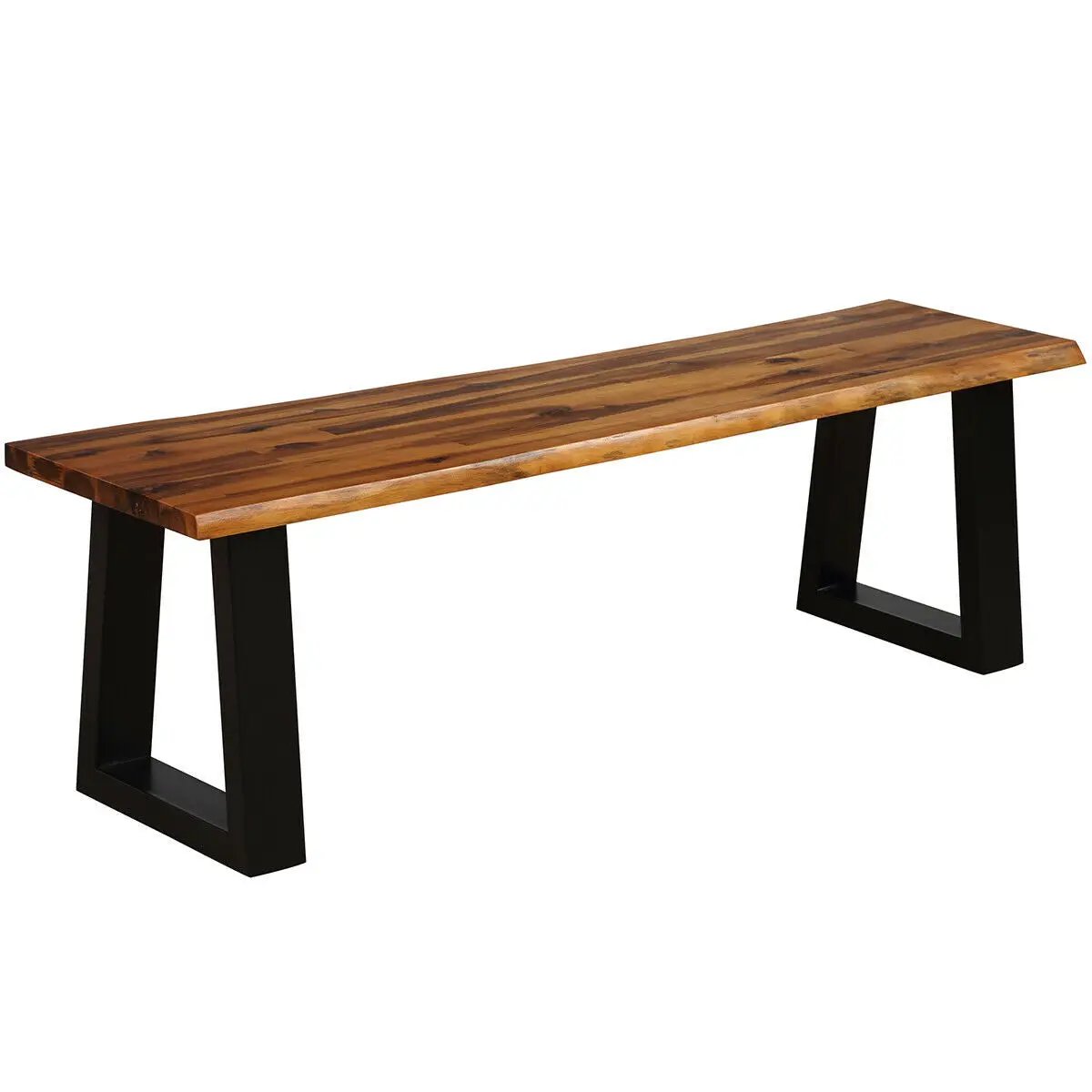 Solid Acacia Wood Patio Bench Dining Bench Seating Chair by DirectDeals