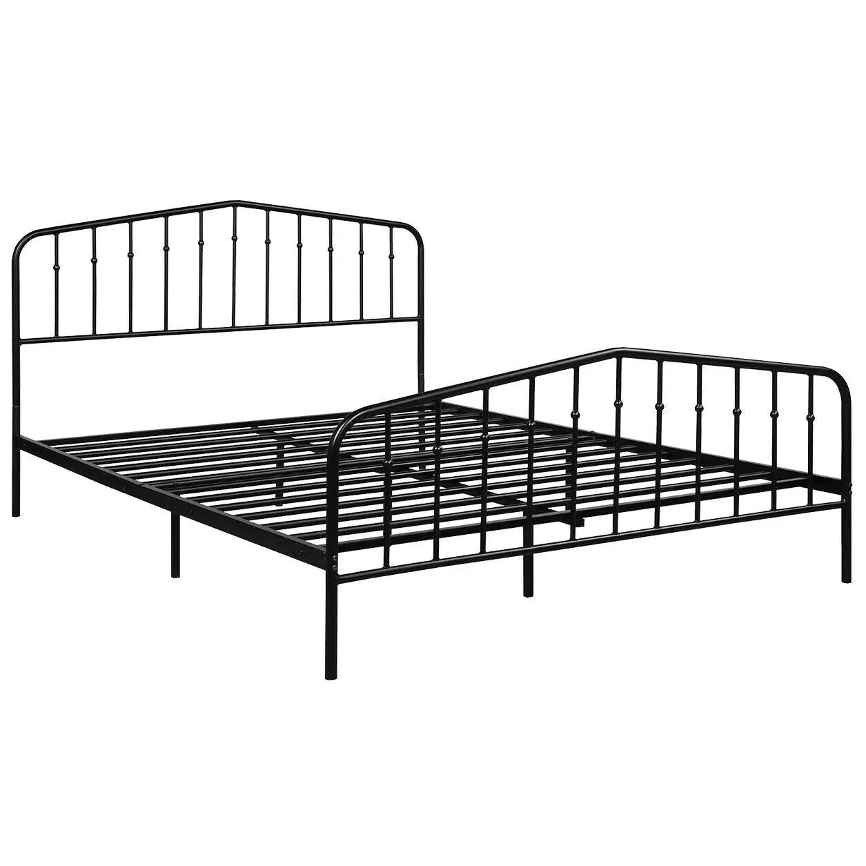 Queen Size Metal Bed Frame Slat Platform by DirectDeals