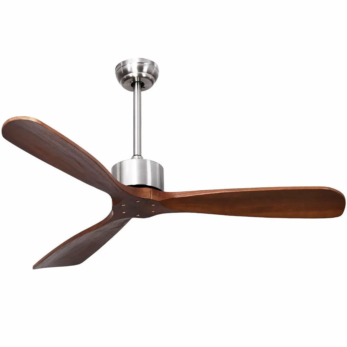 52 Inch Modern Ceiling Fan Indoor Outdoor Brushed Nickel Finish with Remote by DirectDeals