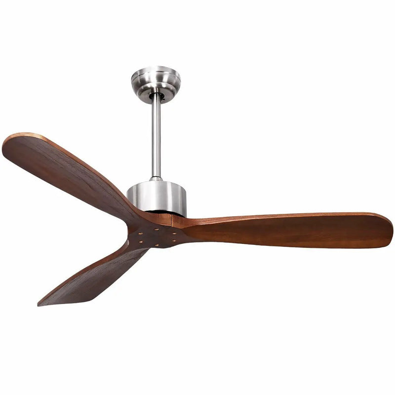 52 Inch Modern Ceiling Fan Indoor Outdoor Brushed Nickel Finish with Remote by DirectDeals