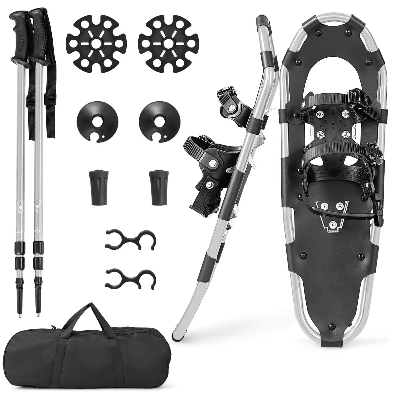 21/25/30 Inch 4-in-1 Lightweight Terrain Snowshoes with Flexible Pivot System by DirectDeals