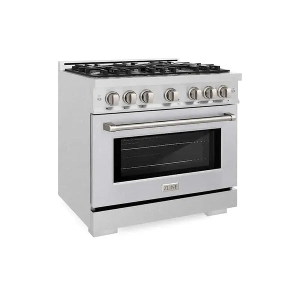 ZLINE 36" Select Gas Range Convection Gas Oven DuraSnow® Stainless Steel HGRS-36