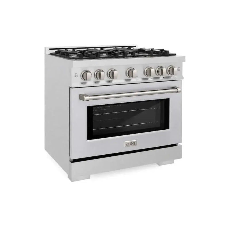 ZLINE 36" Select Gas Range Convection Gas Oven DuraSnow® Stainless Steel HGRS-36 by Farmhouse Kitchen and Bath