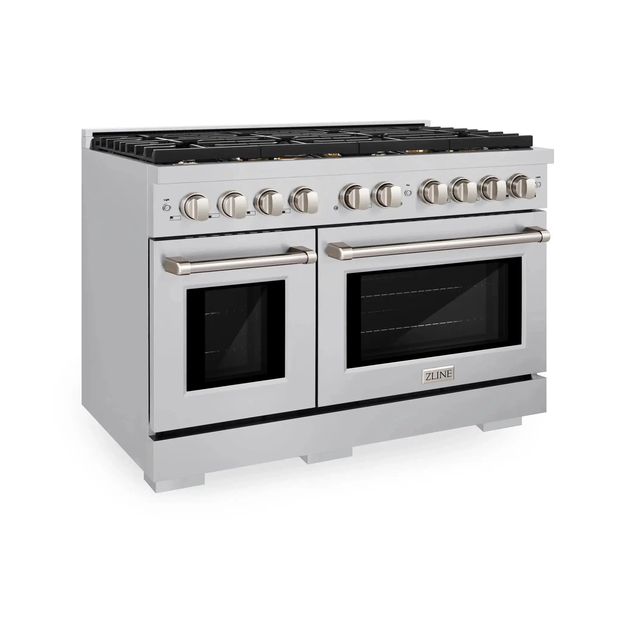 ZLINE 48"Paramount Dual Fuel Range Stainless Steel, Brass Burner, SDR-BR-48 by Farmhouse Kitchen and Bath