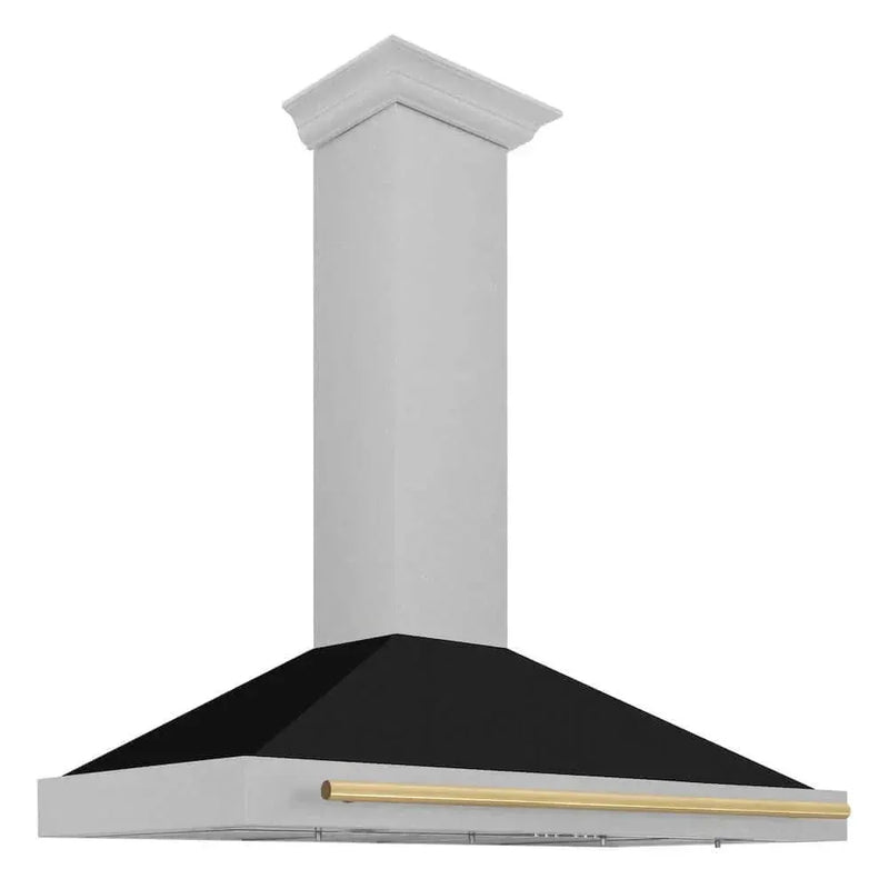 ZLINE 48" Autograph Stainless Wall Range Hood KB4SNZ-BLM48-CB by Farmhouse Kitchen and Bath