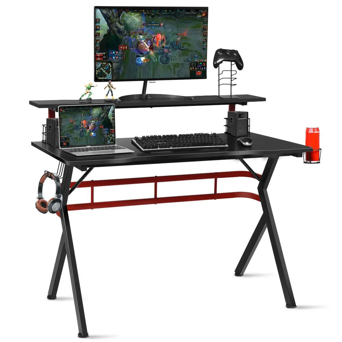 Gaming Computer Multifunctional Storage Desk by DirectDeals