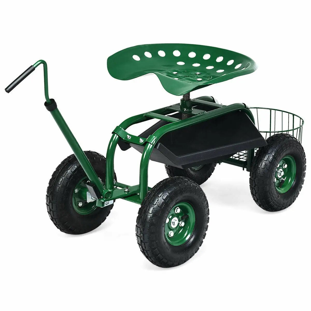 Extendable Handle Garden Cart Rolling Wagon Scooter by DirectDeals