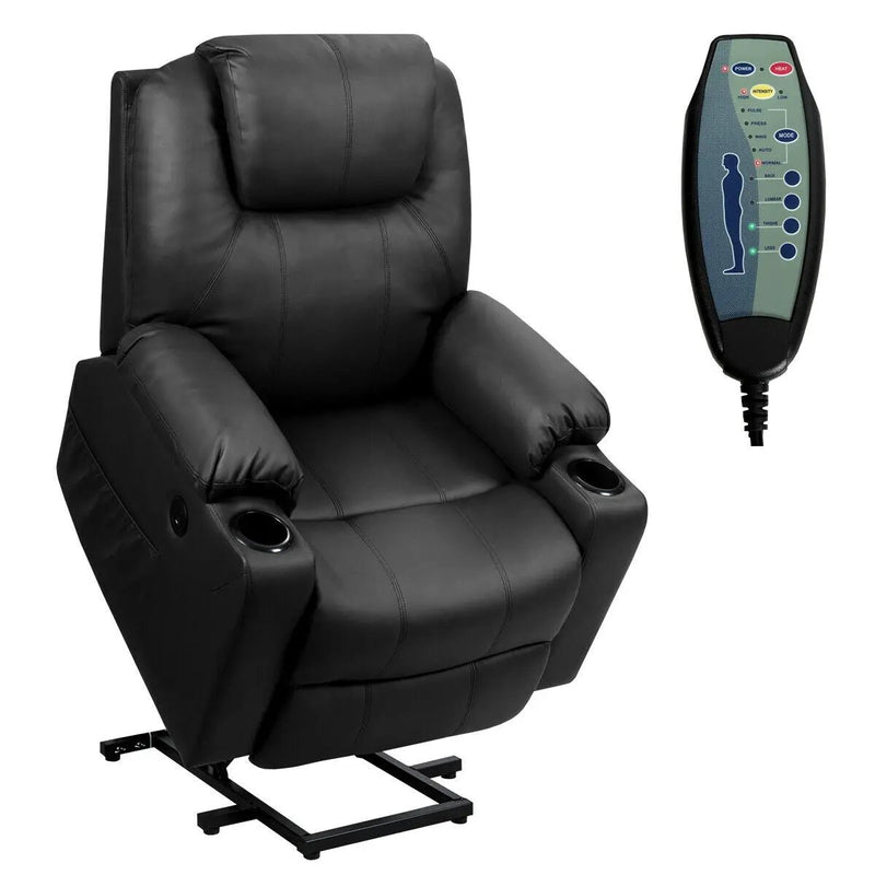 Electric Power Lift Leather Massage Sofa by DirectDeals