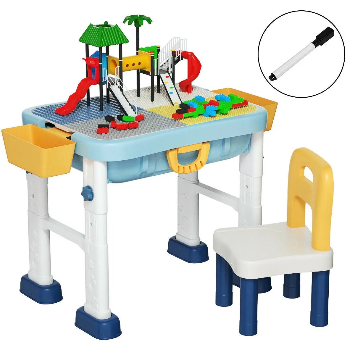 6-in-1 Kids Activity Table Set with Chair by DirectDeals