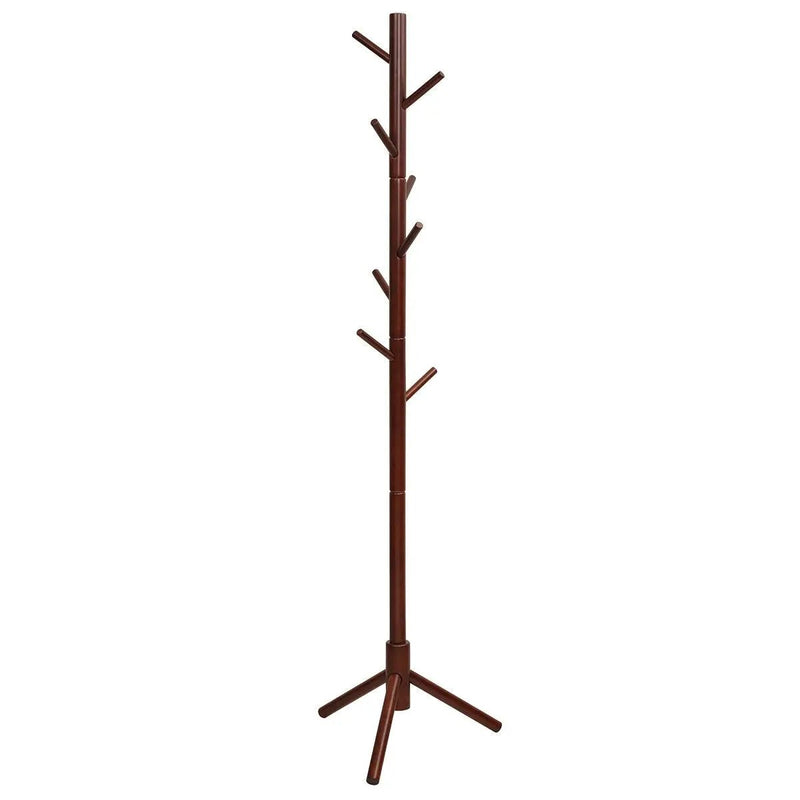 2 Heights Wooden Coat Rack with 8 Hooks by DirectDeals
