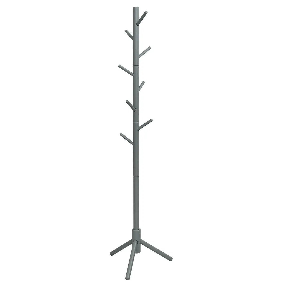 2 Heights Wooden Coat Rack with 8 Hooks by DirectDeals