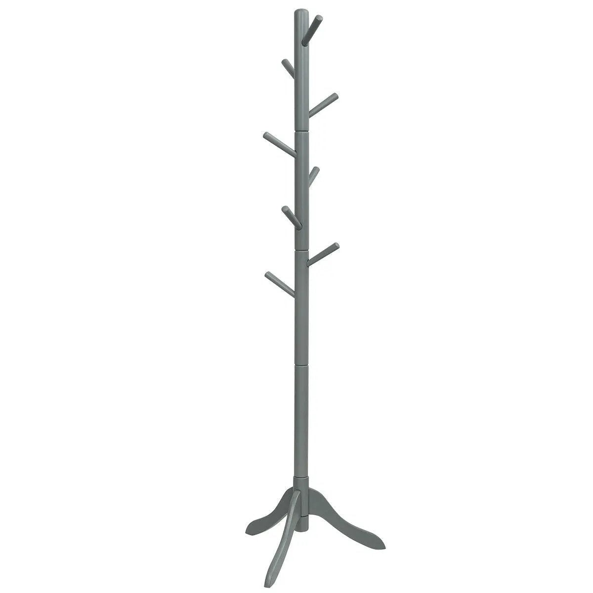 Adjustable Wooden Tree Coat Rack with 8 Hooks by DirectDeals