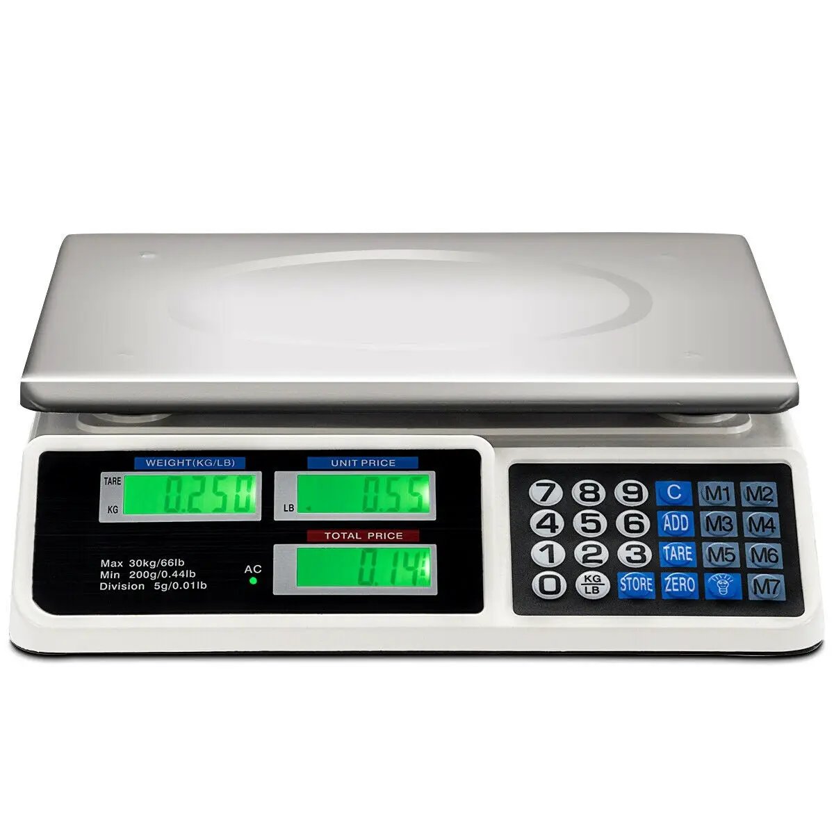 66 lbs Electronic Price Computing Scale with LCD Screen Display by DirectDeals