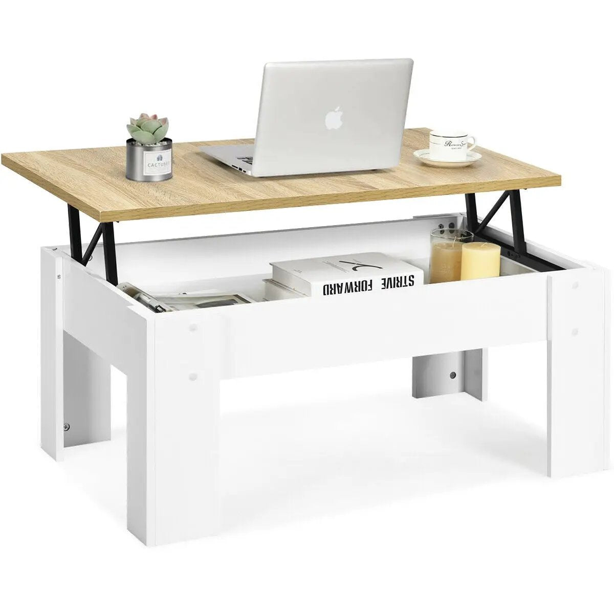Lift Top Coffee Pop-UP Cocktail Table by DirectDeals