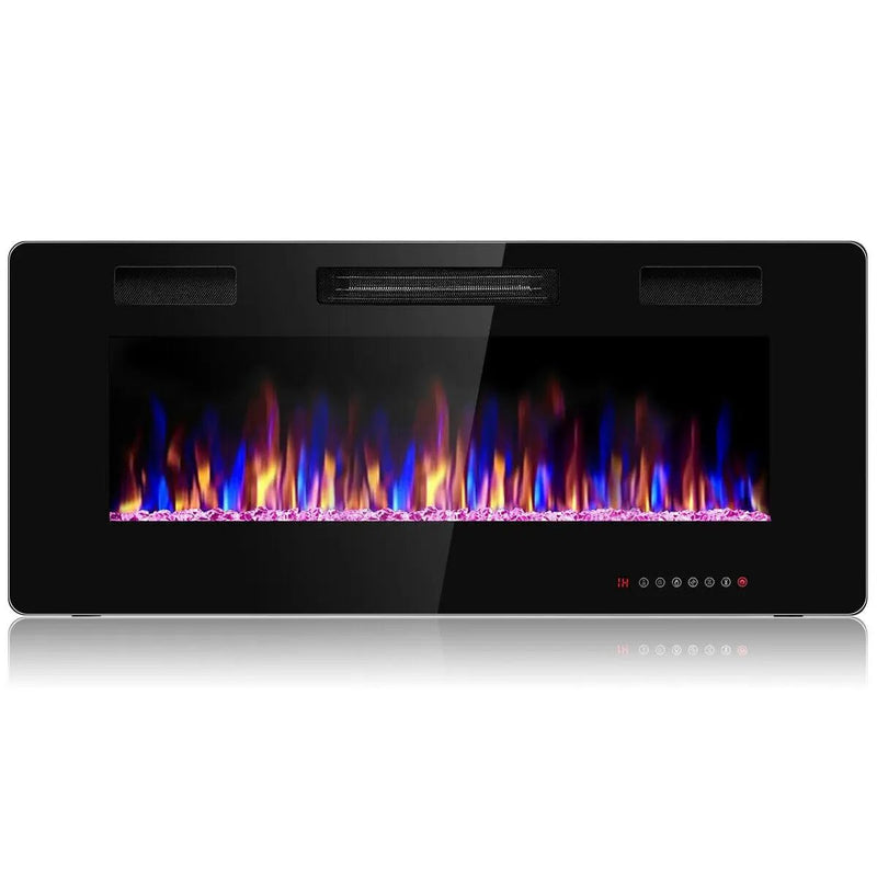 42 Inch Recessed Ultra Thin Electric Fireplace with Timer by DirectDeals