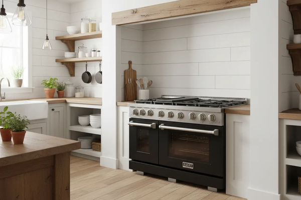 Kucht 48" Freestanding Professional Gas Range Liquid Propane KFX4800/LP-BK