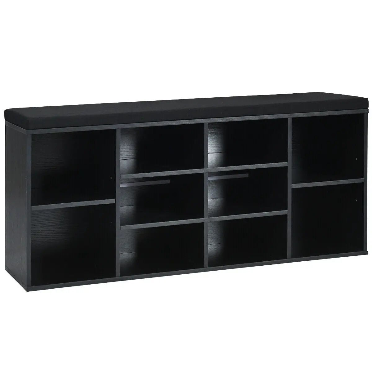 10-Cube Organizer Shoe Storage Bench with Cushion for Entryway by DirectDeals