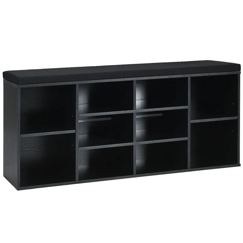 10-Cube Organizer Shoe Storage Bench with Cushion for Entryway by DirectDeals
